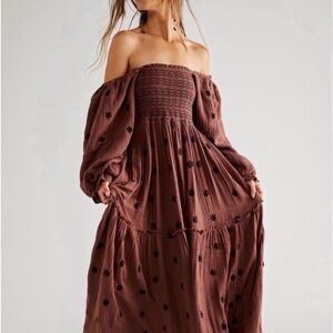 New Free People Dahlia embroidered dress